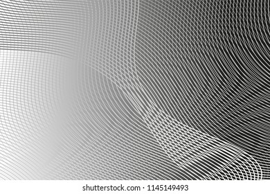 Monochrome abstract gradient background with moire effect. Can be used as design of books, websites, accessories for phones and tablet. 