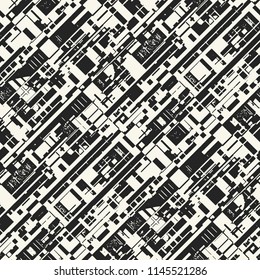 Monochrome Abstract Graphic Textured Pattern