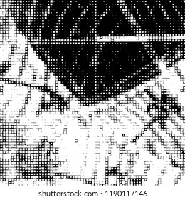 Monochrome abstract grunge background. Vector pattern black and white