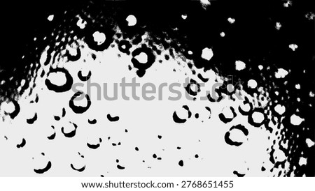 Monochrome Abstract Grunge Bubble Droplet Texture Pattern Distressed High Contrast Effect Background