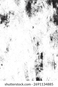 Monochrome Abstract Grunge Texture Vector Overlay, Distressed Aged Surface Background