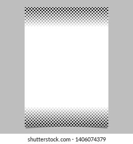 Monochrome abstract halftone pattern brochure design - vector cover graphic from squares and dots