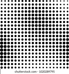 Monochrome abstract halftone. Vector black and white pattern of dots