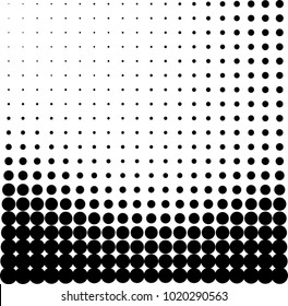 Monochrome abstract halftone. Vector black and white pattern of dots