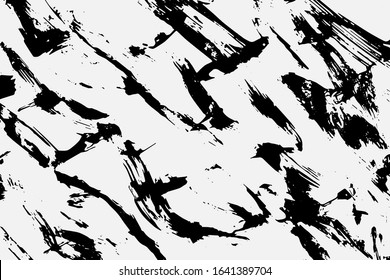 A monochrome abstract image drawn by hand. 