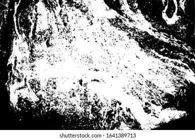 A monochrome abstract image drawn by hand. 