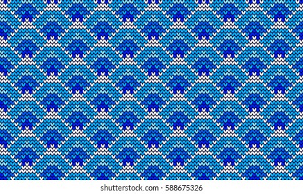 Monochrome Abstract Knitted Pattern in Japanese Style. Handmade Ethnic Ornament for Jacquard, Textile Design, Background, Invitations, Wrapping, Wallpaper, Interior.