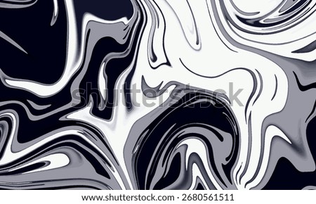 Monochrome abstract liquid marble texture. Elegant and luxurious black and white gradient background pattern, suitable for covers and wallpapers.