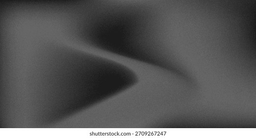 Monochrome abstract metallic dark background with grainy noise.