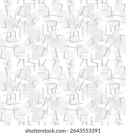 A monochrome abstract pattern with halftone grunge stripes and vertical lines. Ideal for covers, textiles, and digital backgrounds. Vector format.