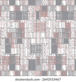 A monochrome abstract pattern with halftone grunge stripes and vertical lines. Ideal for covers, textiles, and digital backgrounds. Vector format.