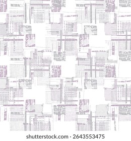 A monochrome abstract pattern with halftone grunge stripes and vertical lines. Ideal for covers, textiles, and digital backgrounds. Vector format.