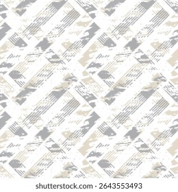 A monochrome abstract pattern with halftone grunge stripes and vertical lines. Ideal for covers, textiles, and digital backgrounds. Vector format.