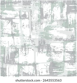 A monochrome abstract pattern with halftone grunge stripes and vertical lines. Ideal for covers, textiles, and digital backgrounds. Vector format.