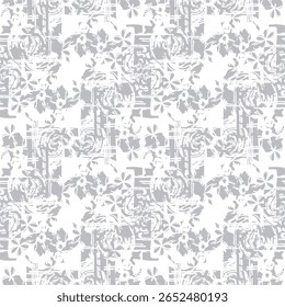 Un patrón abstracto monocromo con rayas grunge semitonos y líneas de Vertical. Ideal para fundas, textiles y fondos digitales. Formato de Vector