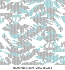 Um padrão abstrato monocromático com faixas grunge de meio-tom e linhas verticais. Ideal para capas, tecidos e fundos digitais. Formato de vetor