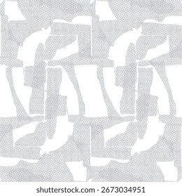 A monochrome abstract pattern with halftone grunge stripes and vertical lines. Ideal for covers, textiles, and digital backgrounds. Vector format.