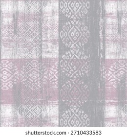 Um padrão abstrato monocromático com faixas grunge de meio-tom e linhas verticais. Ideal para capas, tecidos e fundos digitais. Formato de vetor.