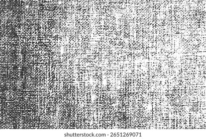 Um padrão abstrato monocromático com uma textura, aparência tecida e formas escuras irregulares em um fundo branco.