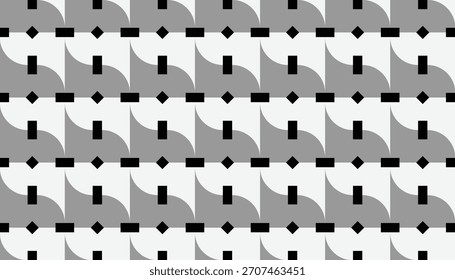 Un patrón abstracto monocromo que combina Formas semicirculares y líneas de Vertical, creando un efecto visual rítmico