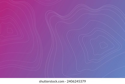 Línea de contorno de gradiente azul rosado abstracto monocromo, paleta de colores moderna.