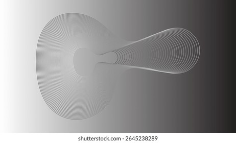 monochrome abstract radial wave gradient flow background 