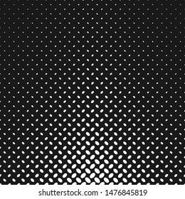 Monochrome abstract repeating halftone ellipse pattern background - vector template illustration
