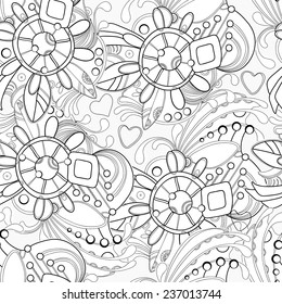 Monochrome abstract seamless