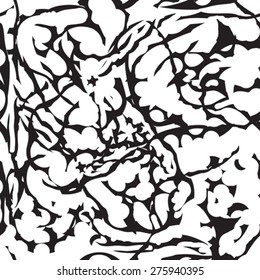 monochrome abstract seamless background with black and red chaotic lines for textile and fashion design, web design and other creative works