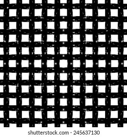 Monochrome abstract seamless pattern. Fantasy scribble hand drawn texture. Black and white background. 