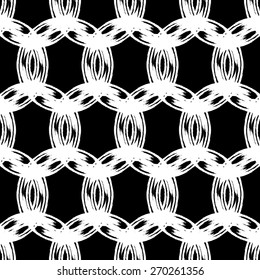 Monochrome abstract seamless pattern. Modern design.Black and white hipster  background with grungy circles. Vector illustration
