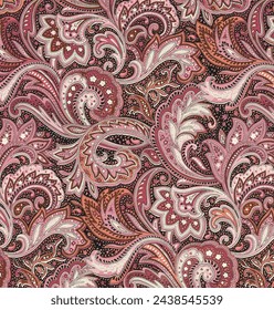 un diseño textil moderno sólido, arreglo con vector, todo sobre patrón de paisleys sin fisuras con ilustración de color naranja y rosa fábrica de impresión de imágenes digitales