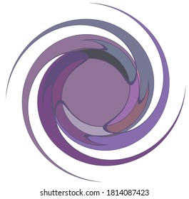 Monochrome abstract spiral, swirl, twirl and vortex shapes