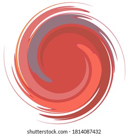 Monochrome abstract spiral, swirl, twirl and vortex shapes