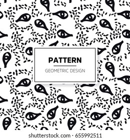 Monochrome abstract striped texture. Seamless pattern for background