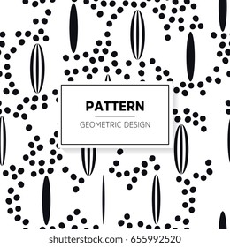 Monochrome abstract striped texture. Seamless pattern for background