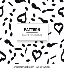 Monochrome abstract striped texture. Seamless pattern for background