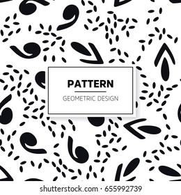 Monochrome abstract striped texture. Seamless pattern for background