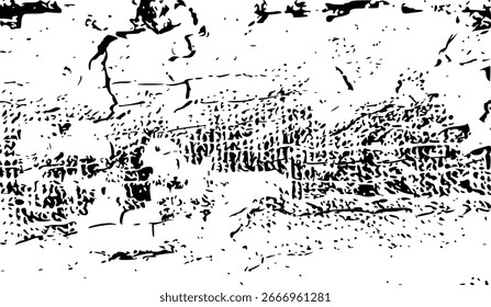 Uma superfície abstrata monocromática de rachaduras, riscos e manchas.