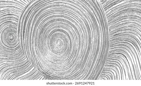 Textura abstrata monocromática com linhas onduladas concêntricas e padrões circulares orgânicos.