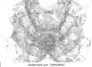 Monochrome abstract triangle background. Grayscale, black and white. Design element for book covers, presentations layouts, title and page templates. Low polygonal. Vector clip art.