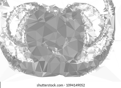 Monochrome abstract triangle background. Grayscale, black and white. Design element for book covers, presentations layouts, title and page templates. Low polygonal. Vector clip art.