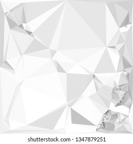 Monochrome abstract triangle background. Grayscale, black and white.  Low polygonal.