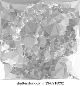 Monochrome abstract triangle background. Low polygonal