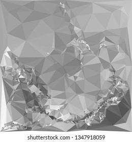 Monochrome abstract triangle background. Low polygonal