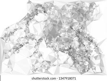 Monochrome abstract triangle background. Low polygonal