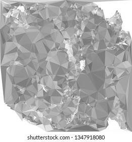 Monochrome abstract triangle background. Low polygonal
