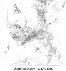 Monochrome abstract triangle background. Low polygonal