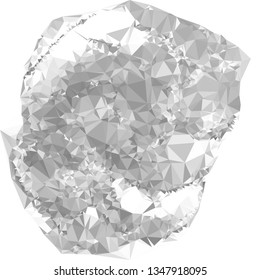 Monochrome abstract triangle background. Low polygonal