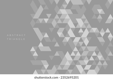 Monochrome abstract triangle background vector